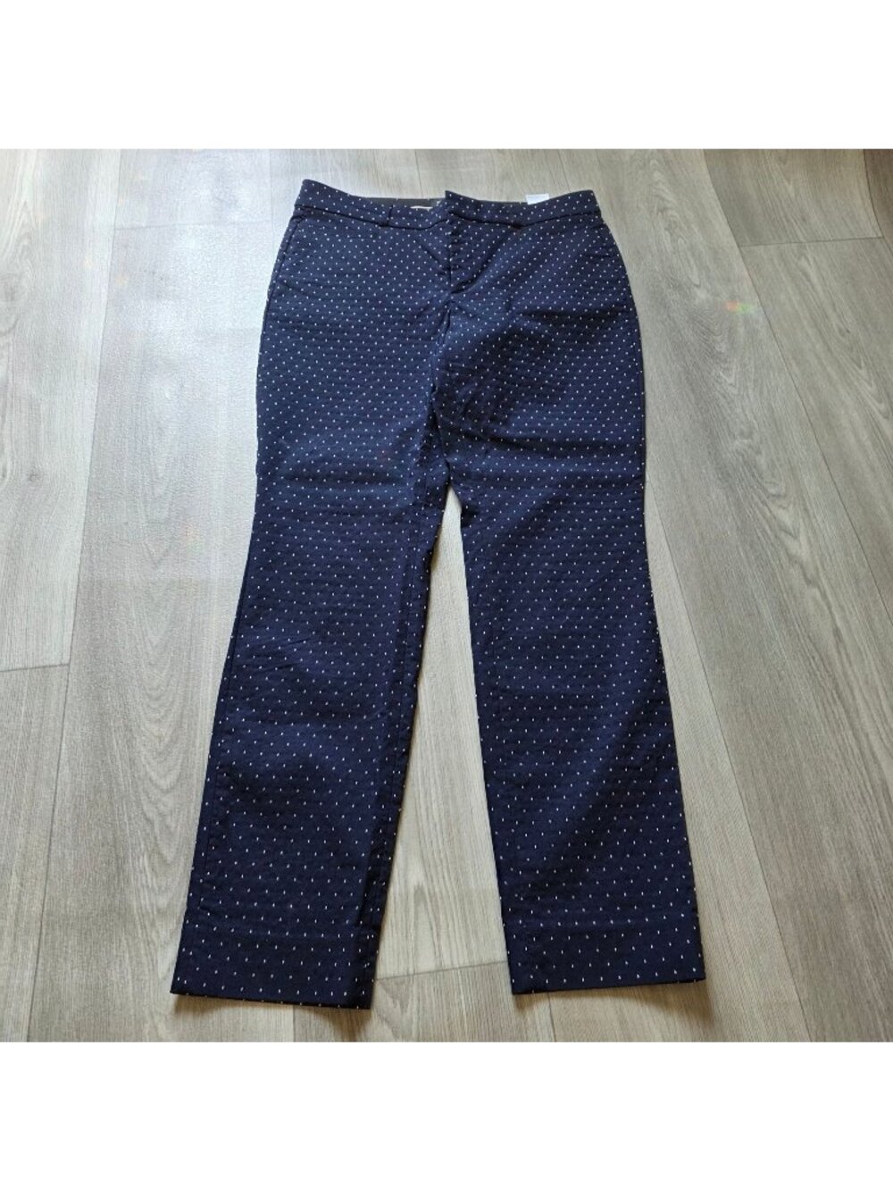Banana Republic Sloan Curvy Fit Navy Polka Dot Ankle Pants Size 6